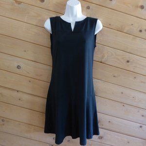 Lolë Solid Black Sleeveless UPF50+ Tank Mini Dress Organic Cotton Athletic Sz S